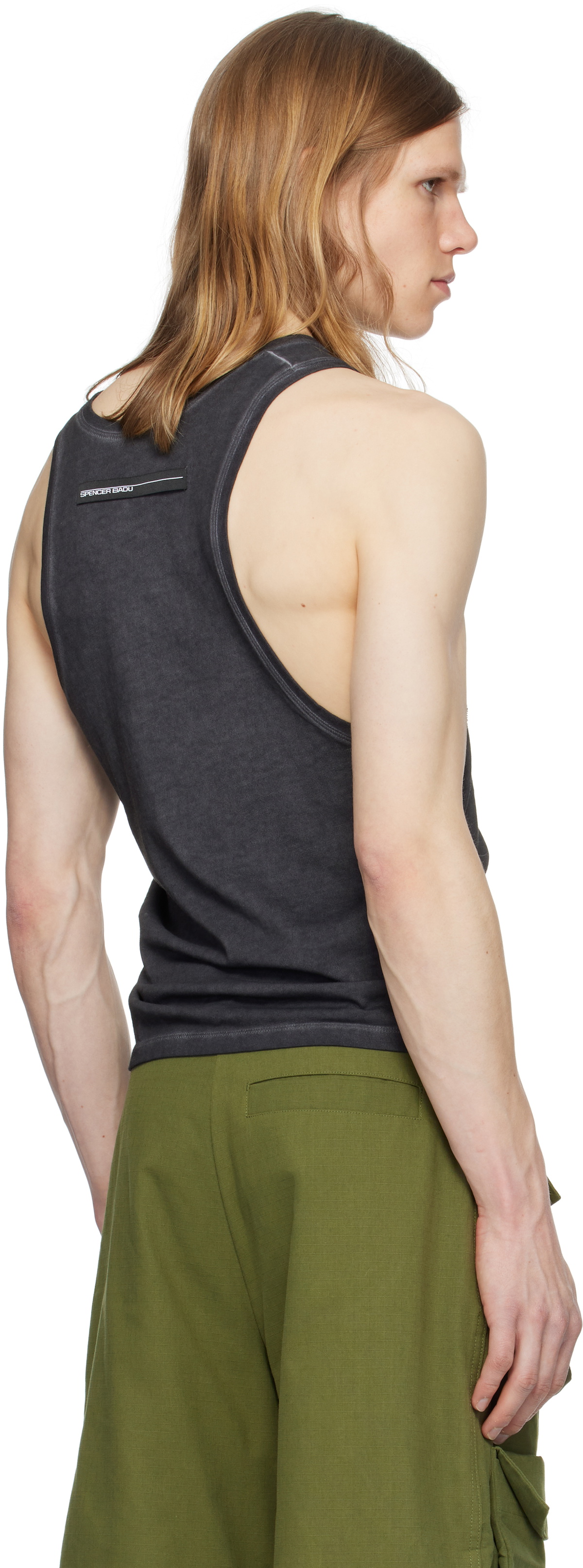 SPENCER BADU Black Organic Cotton Tank Top