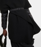 Moncler Wool-blend down-paneled cape