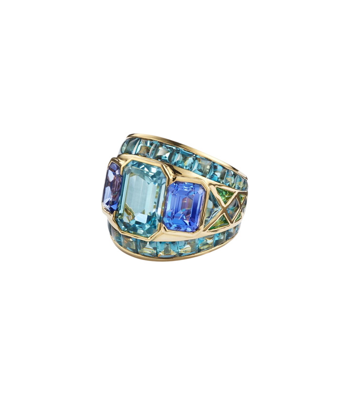 Photo: Marina B Ezia 18kt gold ring with gemstones