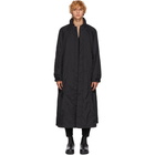 Issey Miyake Men Black Taffeta Raglan Coat