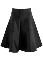 Aexae Panelled Leather Skirt Black