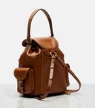 Miu Miu Logo leather backpack