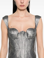 Maria Lucia Hohan Blue Anais Pleated Corset Gown