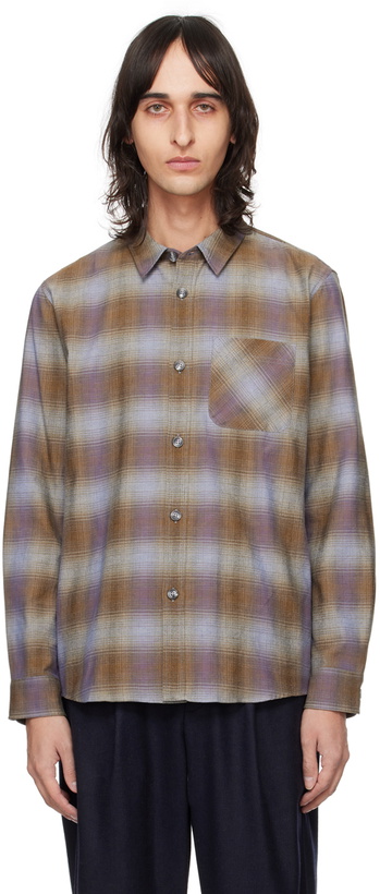 Photo: A.P.C. Brown & Purple Trek Overshirt