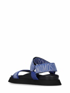 MOSCHINO - 40mm Logo Denim Flats