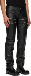 Deadwood Black Ricki Slim Leather Pants