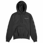 Space Available Men's Circular Design Hoodie in Black