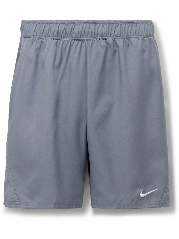 Photo: Nike Tennis - NikeCourt Victory Straight-Leg Logo-Embroidered Dri-FIT Tennis Shorts - Blue
