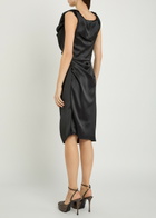 Vivienne Westwood Ginnie Amber Draped Satin Midi Dress Black