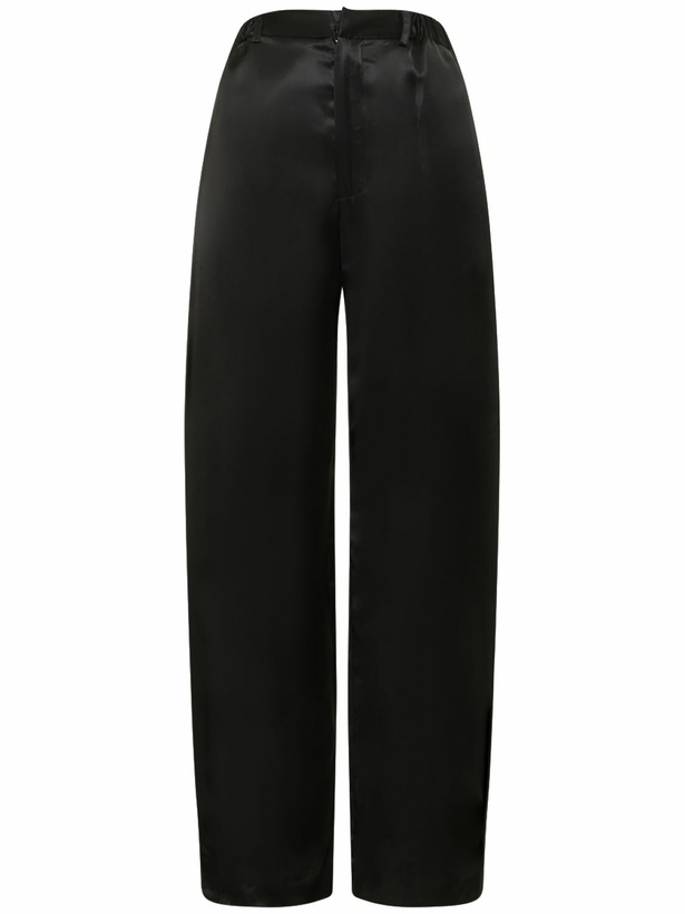 Photo: DEVEAUX Chloe Cupro Satin Wide Pants