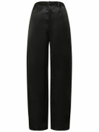 DEVEAUX Chloe Cupro Satin Wide Pants