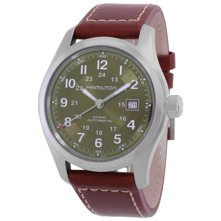 Photo: Hamilton Khaki Field Automatic Green Dial Watch H70605560