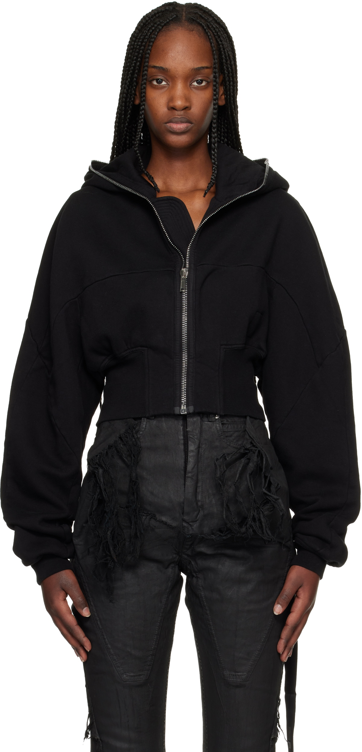 Rick Owens DRKSHDW Black Temple Collage Hoodie