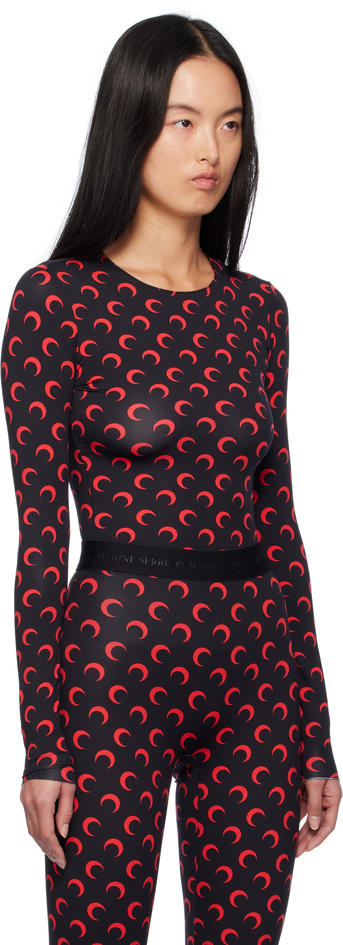 MARINESERRE Second Skin Moon長袖Tシャツ MARINE SERRE Marine Serre マリーン セル カットソー Second