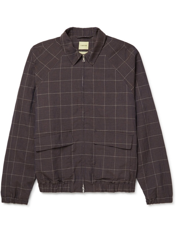 Photo: DE BONNE FACTURE - Checked Wool and Linen-Blend Jacket - Brown - IT 48