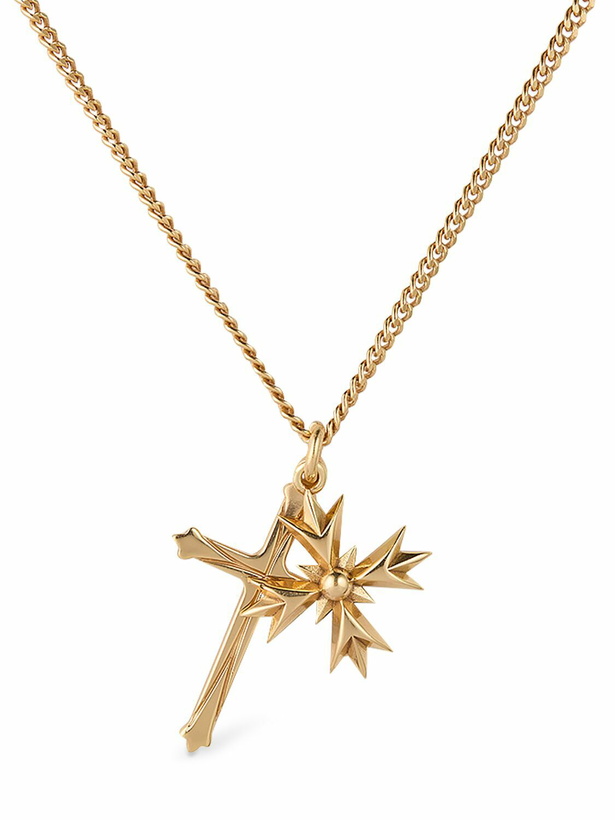 Photo: EMANUELE BICOCCHI Gold Eb Crest & Cross Necklace