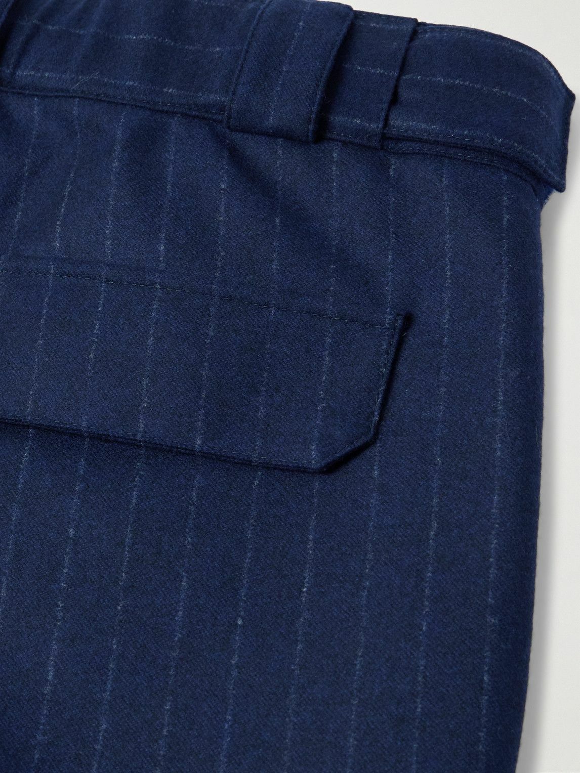 Brunello Cucinelli - Straight-Leg Shell-Trimmed Striped Wool Ski Pants - Blue