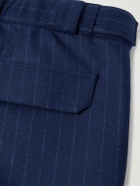 Brunello Cucinelli - Straight-Leg Shell-Trimmed Striped Wool Ski Pants - Blue