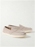 George Cleverley - Joey Suede Penny Loafers - Neutrals