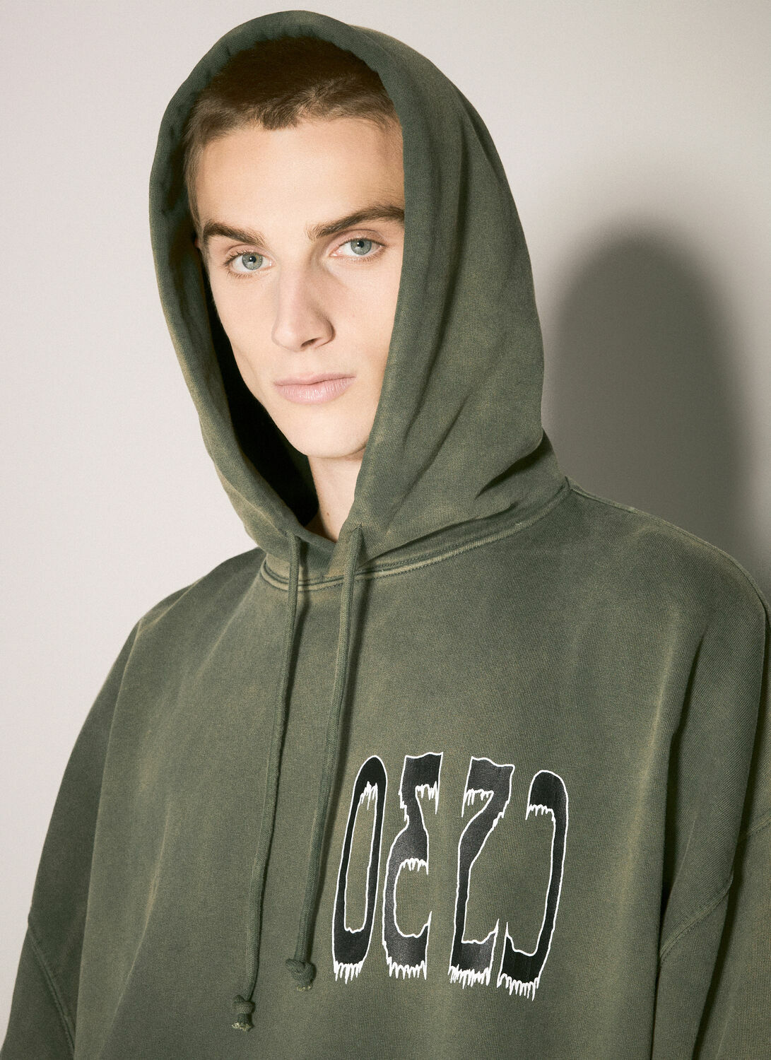 032C Spliced Bubble Hooded Sweatshirt