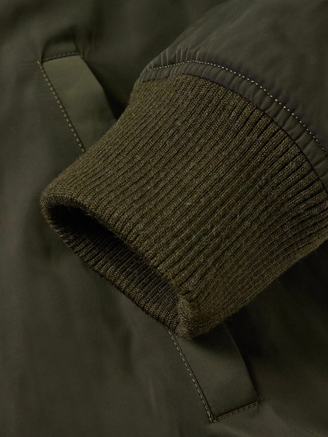 Yves Salomon - Reversible Shell and Shearling Bomber Jacket - Green