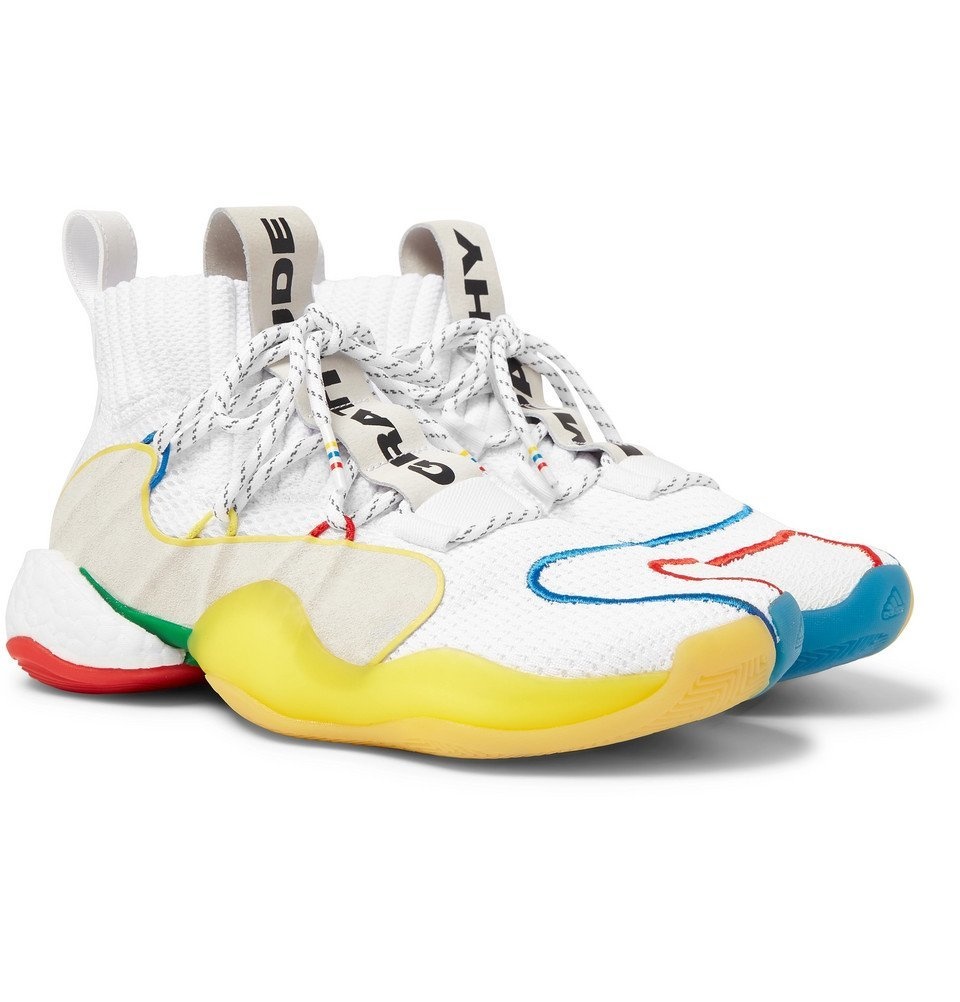 adidas Consortium - Pharrell Williams Crazy BYW LVL X Mesh Sneakers - White  adidas Consortium