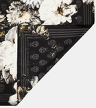 Alexander McQueen Floral silk twill scarf