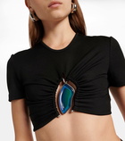 Christopher Esber Moodstone ruched crop top