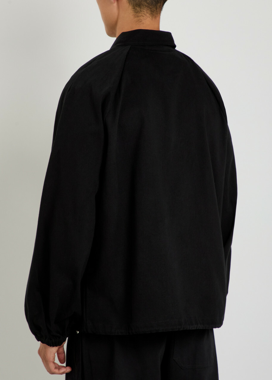 Bode Logo-embroidered Cotton-twill Track Jacket Black