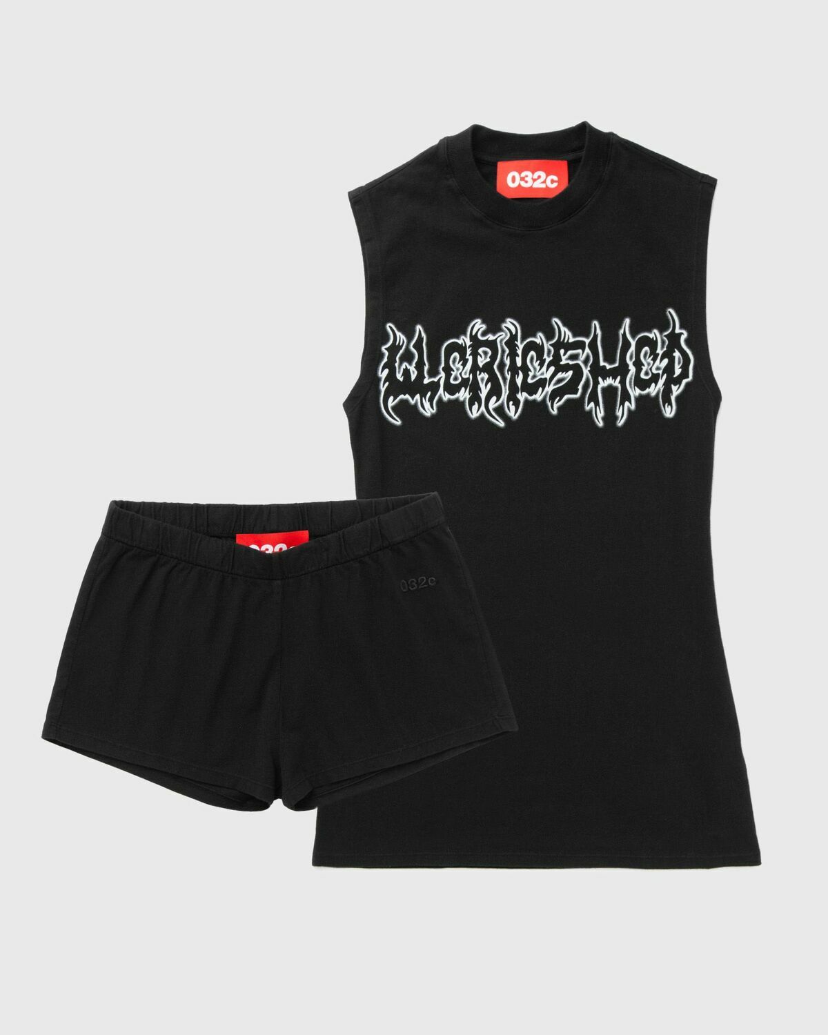 032c SUPER BAD JERSEY DRESS AND HOTPANTS Black Womens Casual Shorts/Shortsleefe