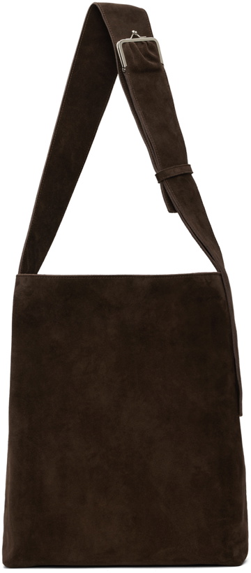 Photo: FIDAN NOVRUZOVA Brown Ava Suede Tote