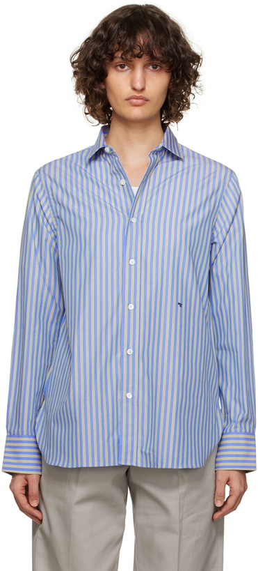 Photo: HommeGirls Blue & Yellow Striped Shirt