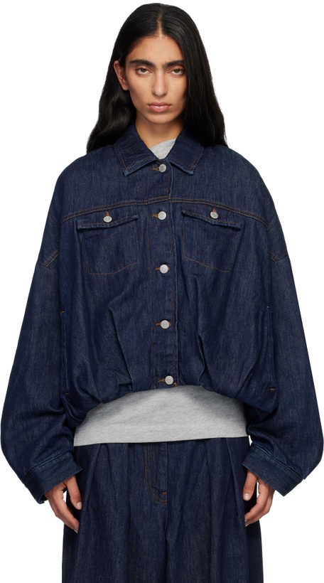 Photo: Dries Van Noten Blue Lined Denim Jacket