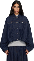 Dries Van Noten Blue Lined Denim Jacket