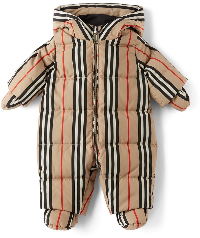 Photo: Burberry Baby Down Icon Stripe N6-River Puffer Snowsuit