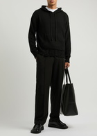 Marni Distressed Hooded Cotton Sweatshirt Black