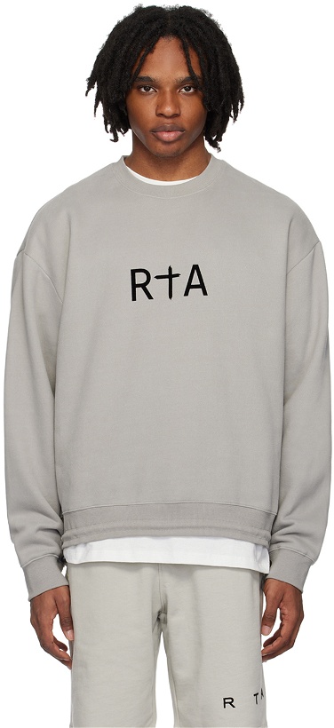 Photo: RTA Gray Flocked Sweatshirt
