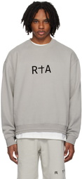 RTA Gray Flocked Sweatshirt