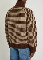 Studio Nicholson Bristol Striped Half-zip Wool Jumper Brown