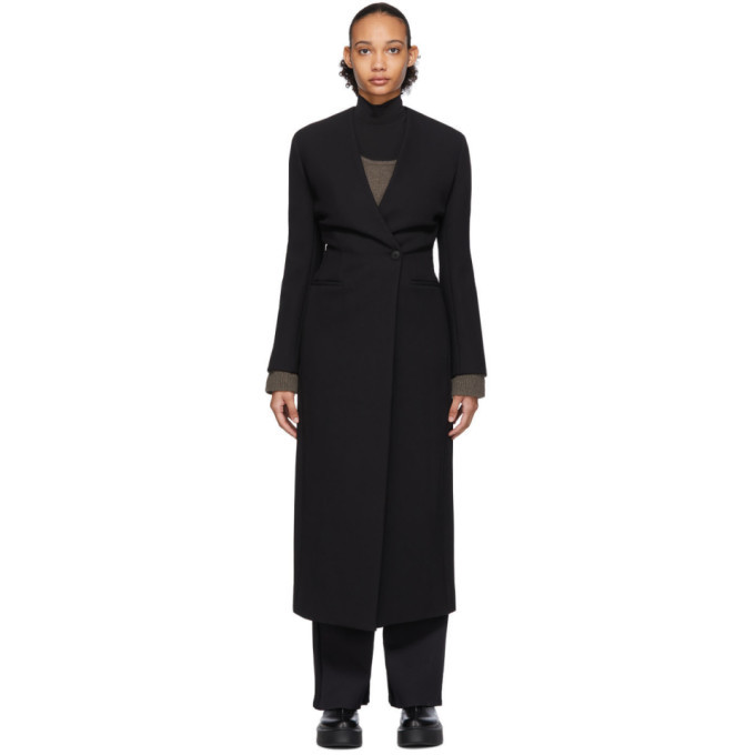 The Row Black Nadine Coat The Row