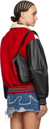 Andersson Bell Black & Red Robyn Leather Bomber Jacket