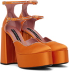 Les Petits Joueurs Orange Sole Jane Heels