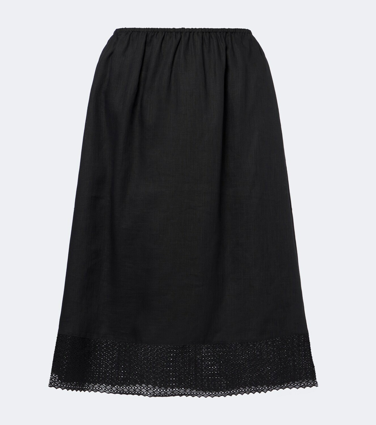 Posse Alfie embroidered linen midi skirt