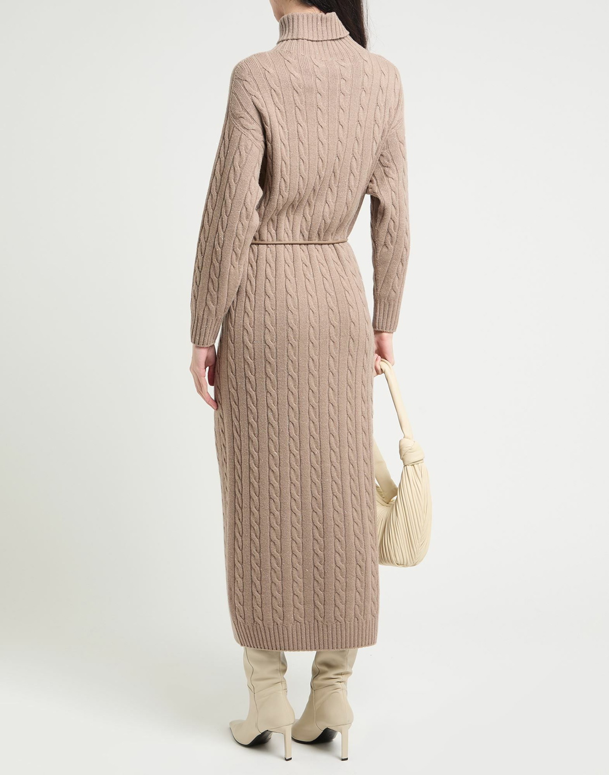 Peserico Womens Midi dress Light brown