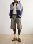 Human Made - Logo-Embroidered Two-Tone Cotton-Jersey Zip-Up Hoodie - Gray