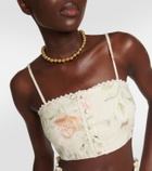 LoveShackFancy Emmalou linen bra top