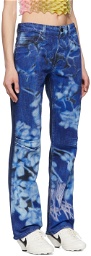 Paula Canovas Del Vas Blue Printed Jeans