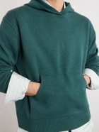 Acne Studios - Logo-Appliquéd Cashmere-Blend Hoodie - Green