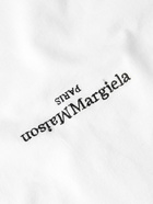 Maison Margiela - Logo-Embroidered Cotton-Jersey T-Shirt - White