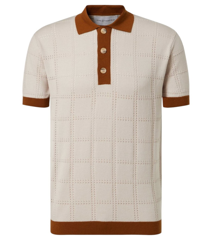 Photo: King & Tuckfield Checked wool polo shirt